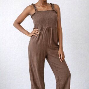 Wilfred - Rayon Taupe Jumpsuit- Womens XXS